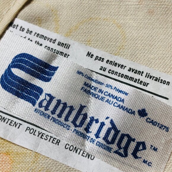 80s Mushrooms Vegetable Medley Half Apron Cottagecore Kitchen Cambridge Textile - Picture 5 of 10